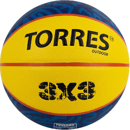 Мяч баскетбольный (стритбол) TORRES 3х3 Outdoor, ПУ, размер 6