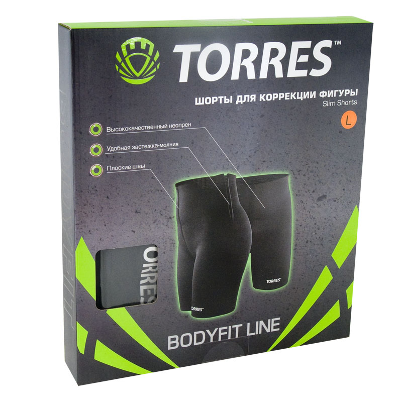 Шорты для коррекции фигуры TORRES, неопрен, размер S (40-42), Размер s