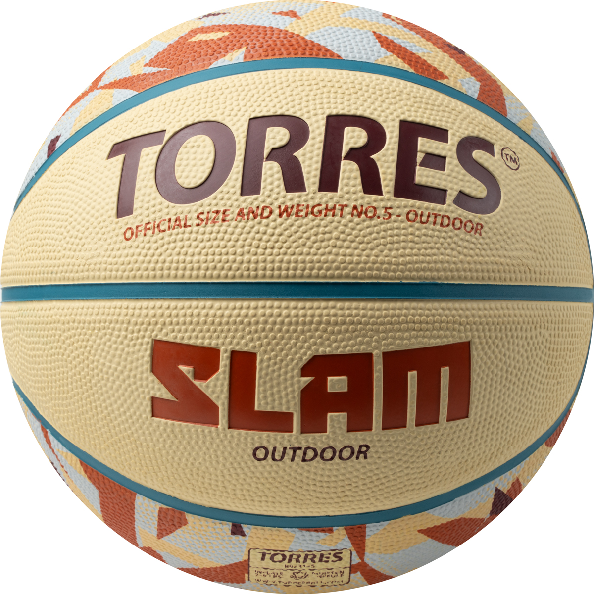Мяч баскетбольный TORRES Slam, Размер 5
