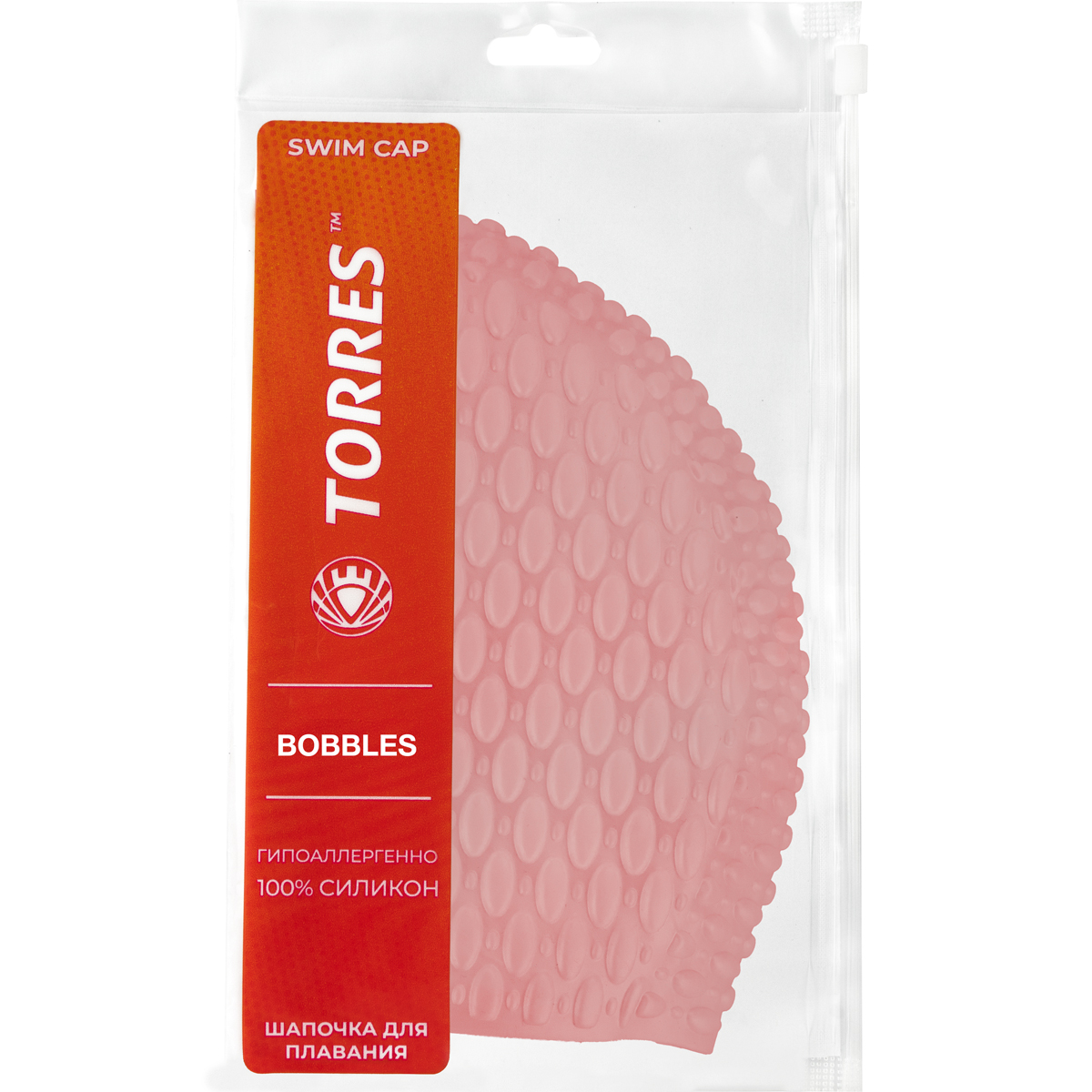 Шапочка для плавания TORRES Bobbles, Цвет Розовый