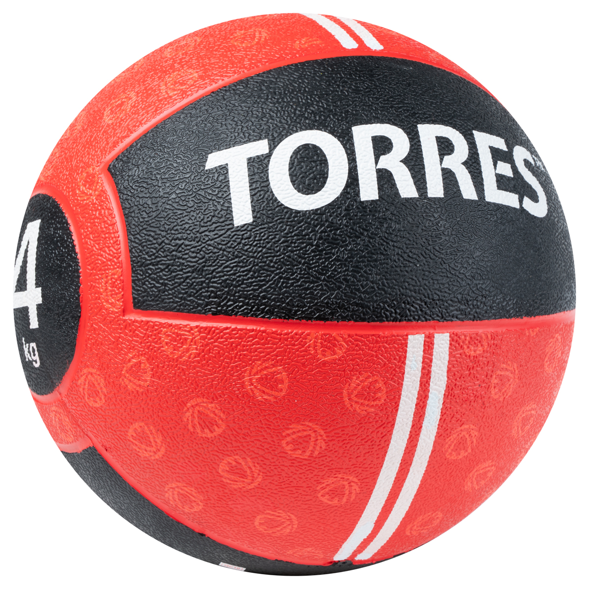 Медбол TORRES резина, Вес 4 кг